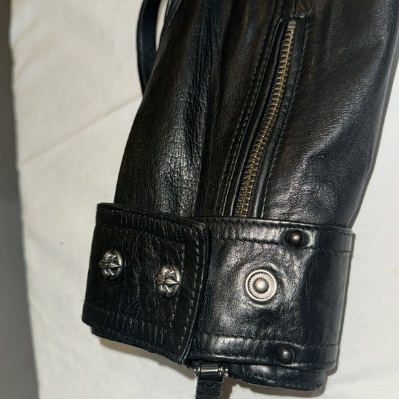 Genuine Heavy Harley Davidson leather Jacket women’s Size L - Picture 13 of 16